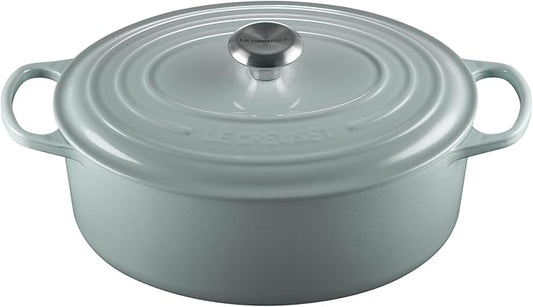 Le Creuset Enameled Cast Iron Signature Oval Dutch Oven, 6.75 qt., Sea Salt