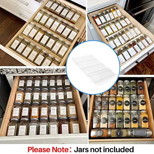 Clear Acrylic Spice Drawer Organizer (4 Count)