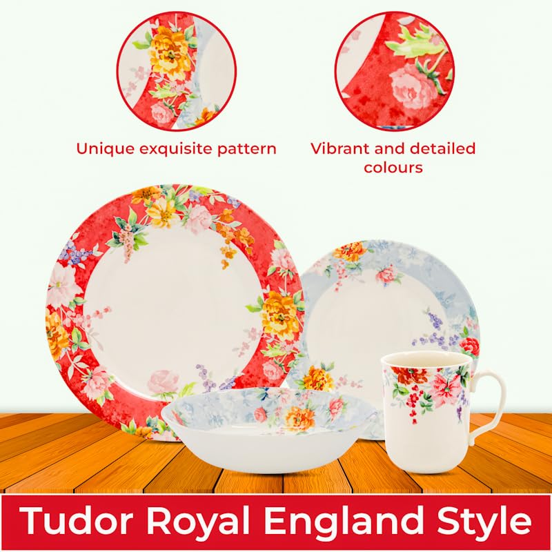 16 Piece Porcelain Dinnerware Set for 4