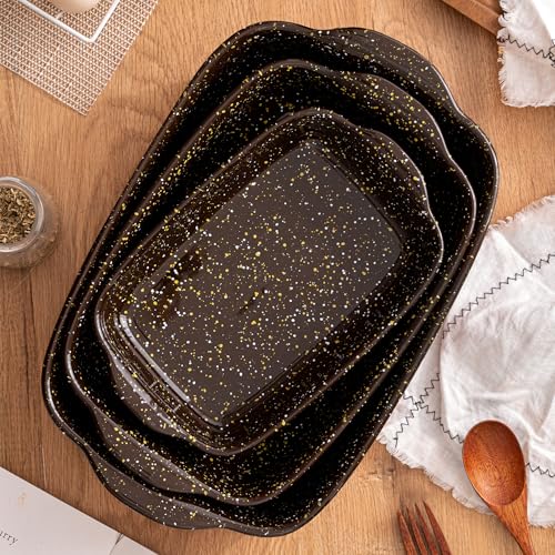 3 Pack Ceramic Baking Dishes for Oven (3 Count)