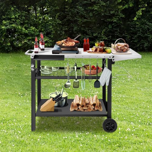 Outdoor Grill Cart Pizza Oven Stand