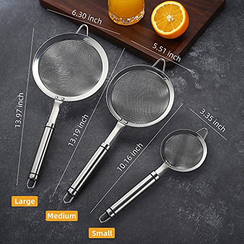 Stainless Steel Fine Mesh Strainers for Kitchen