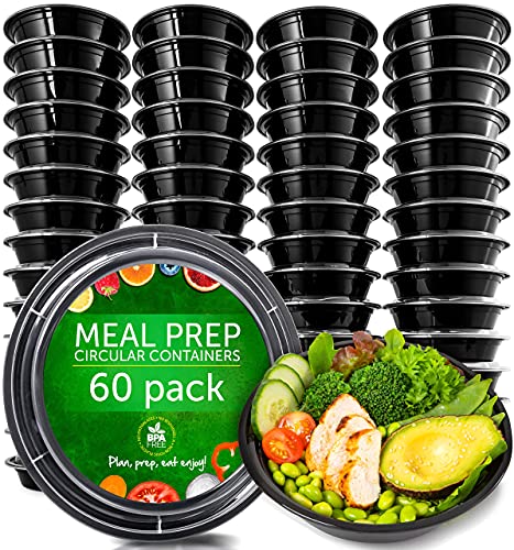 PrepNaturals 60 Pack Meal Prep Containers Reusable (60 Count)