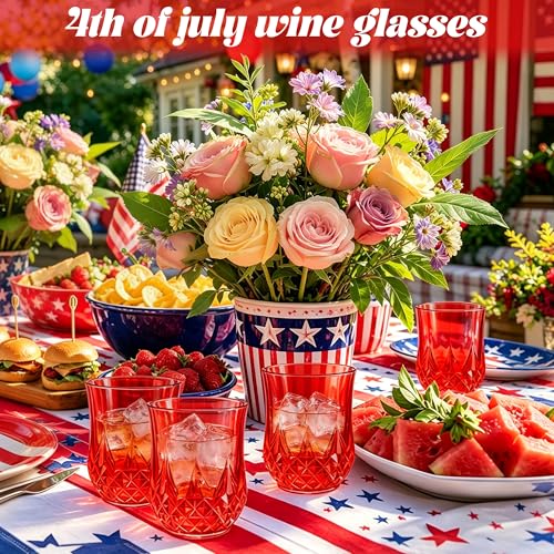 24 Pack Plastic Stemless Wine Glasses (24 Count)