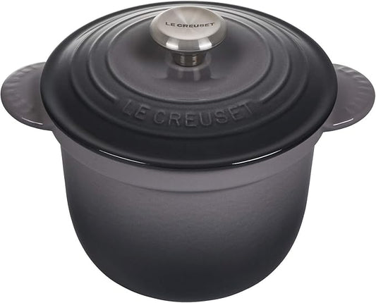 Le Creuset Enameled Cast Iron Rice Pot with Lid & Stoneware Insert, 2.25 qt., Oyster