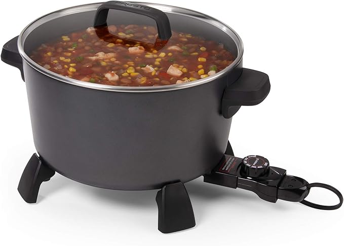 Presto 06009 10-Quart Kitchen Kettle XL Multi-Cooker, Steamer and Deep Fryer, Black