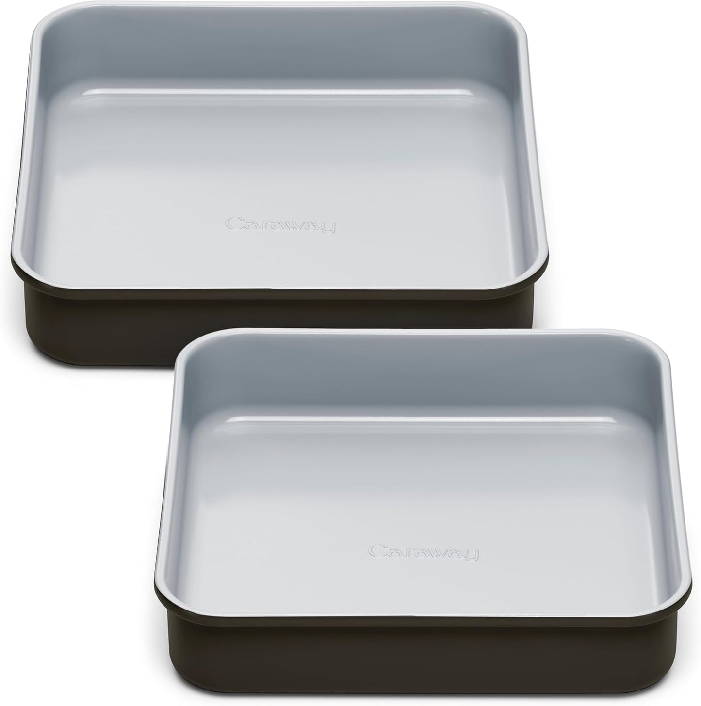 Caraway 9” Square Pan Duo - Non-Stick Ceramic Coating - Free From Forever Chemicals - Cake Pan Perfect for Brownies, Lemon Bars, & More - Black - Culinary Roots