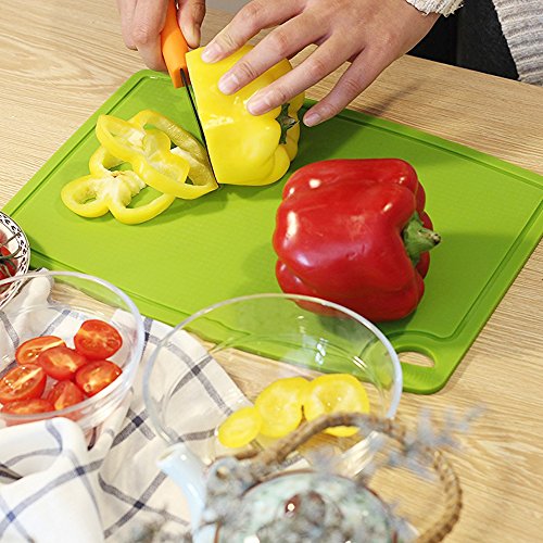 Thick Cutting Boards for Kitchen Silicone Chopping Board Set of 2 Mid 12.6'' x 9.1” (2 Count)