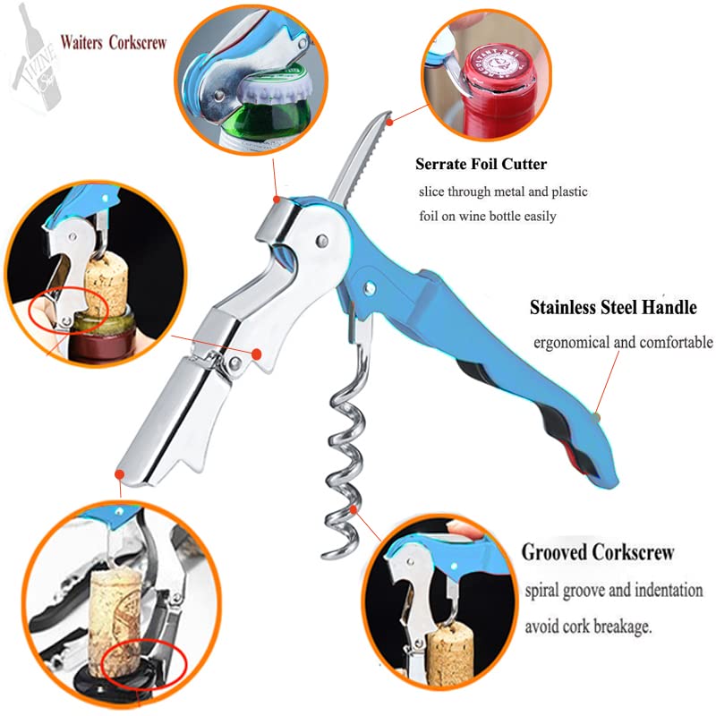 Professional Waiter Corkscrew Wine Openers Set (2 Count)