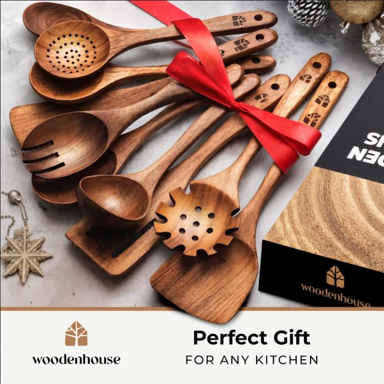 Wooden Spoons for Cooking (10 Count)
