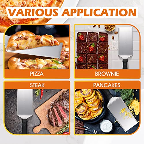 20 Pcs Pizza Spatula Stainless Steel Server Wood Handle Bulk (20 Count)