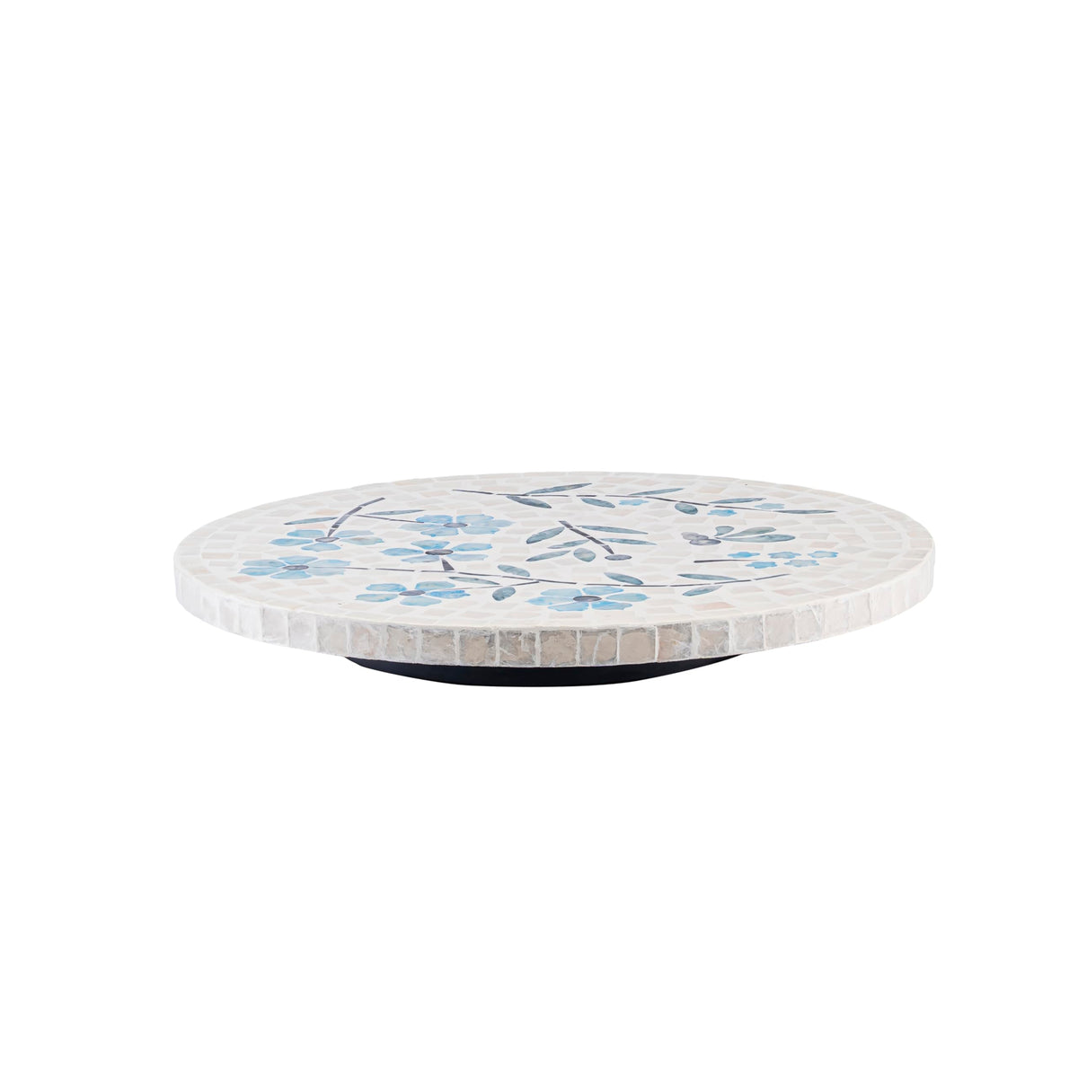 12.6” Handcrafted Capiz Shell Mosaic Lazy Susan