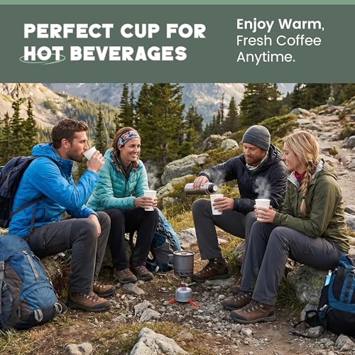 Paper Cups 16 oz 200 Pack for Coffee & Tea Made in USA (200 Count)