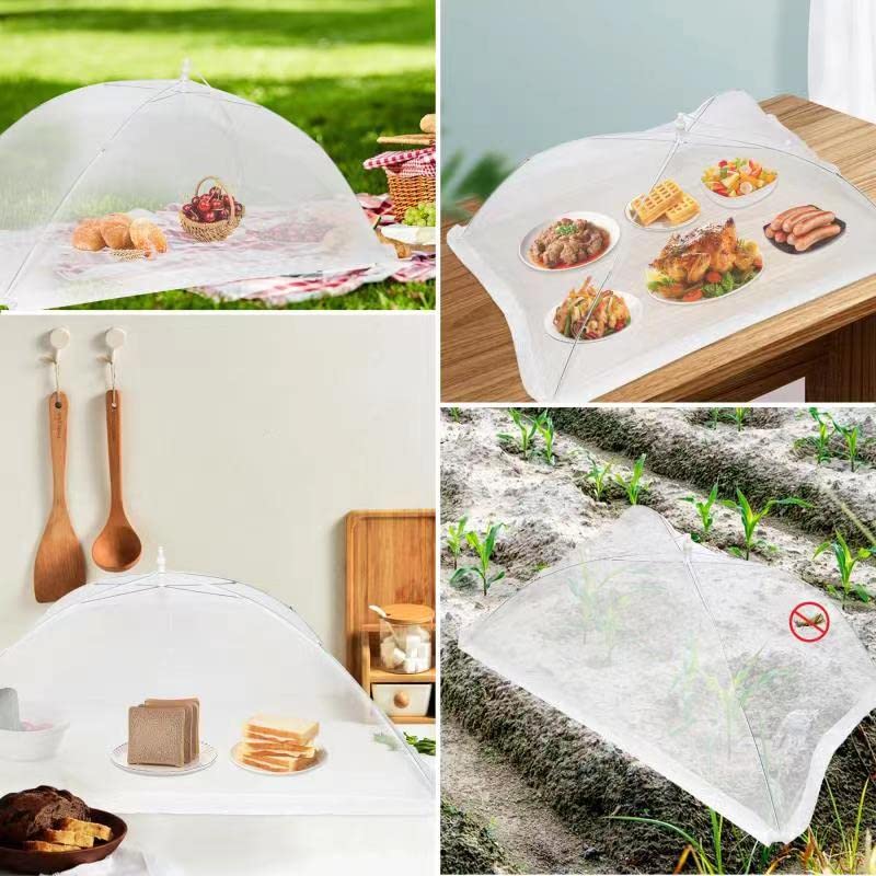 2 PCS Extra Large Food Covers Nets for Outside（40"X24"）umbrella Mesh Screen Covers for Outside Pop