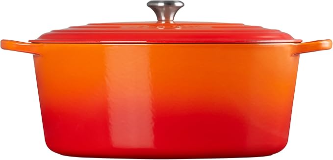 Le Creuset Enameled Cast Iron Signature Oval Dutch Oven, 15.5qt., Flame