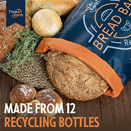 Bread Bag - Reusable Freezer Bag for Homemade Bread Maker Gift Giving - Container for Sourdough Loafs Storage, Large Bags with Double Lining