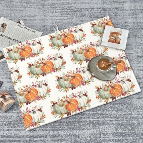 Fall Dish Drying Mat 18x24 for Kitchen Counter