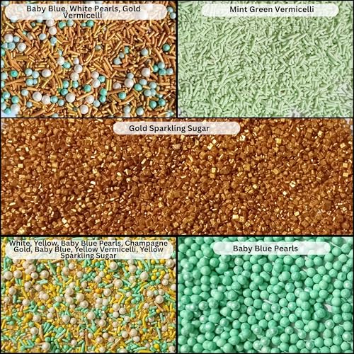 Edible Sprinkles Mix Pack of 5 (4.9384 Ounce)