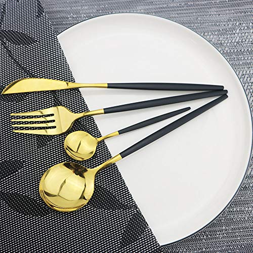 Black GoldSilverware Set (4 Count)