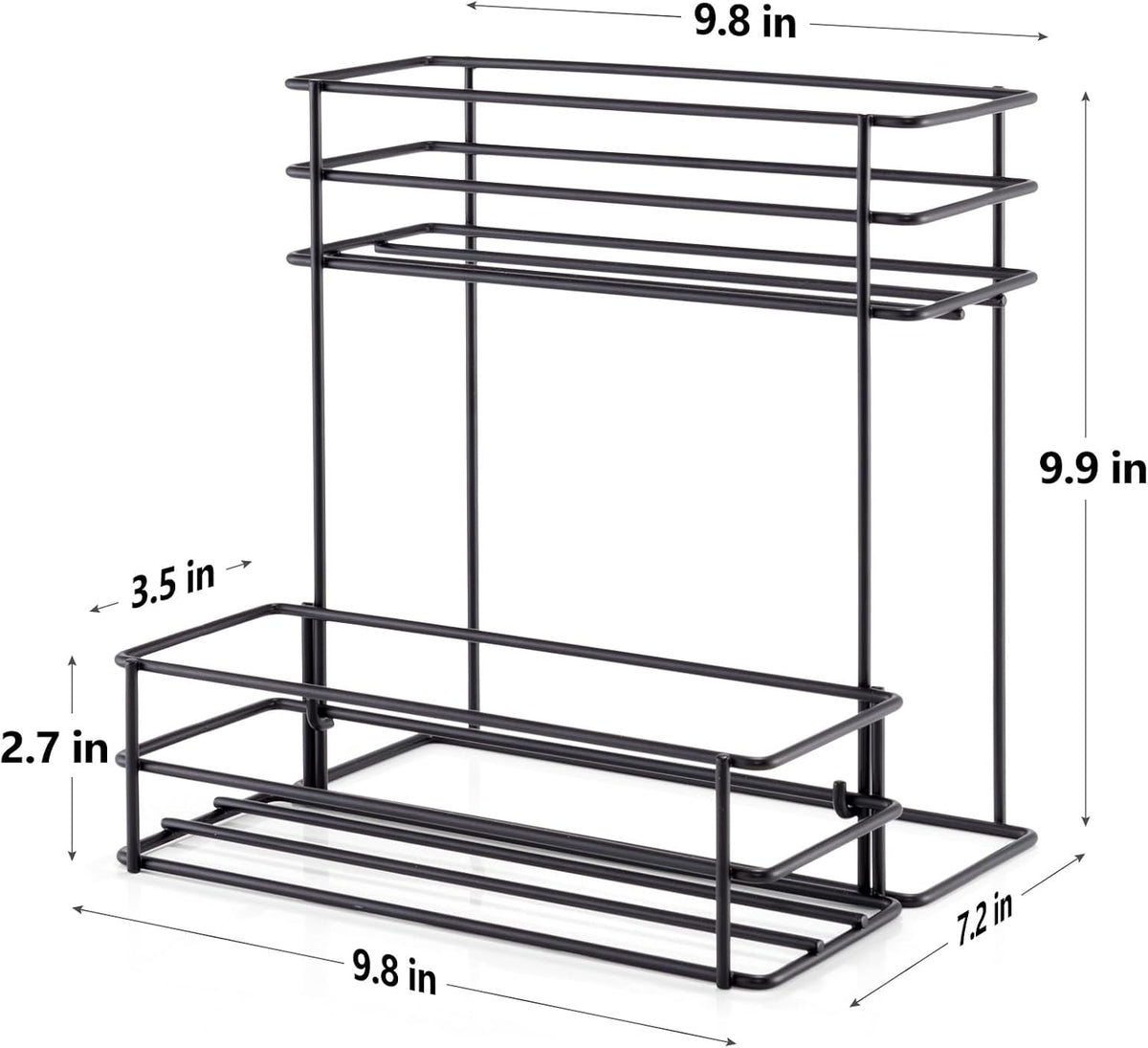 6 Bottle Coffee Syrup Organizer Coffee Syrup Rack for Coffee Bar Kitchen Small Wine Rack for Bar Family Storage for Syrup Wine Dressing