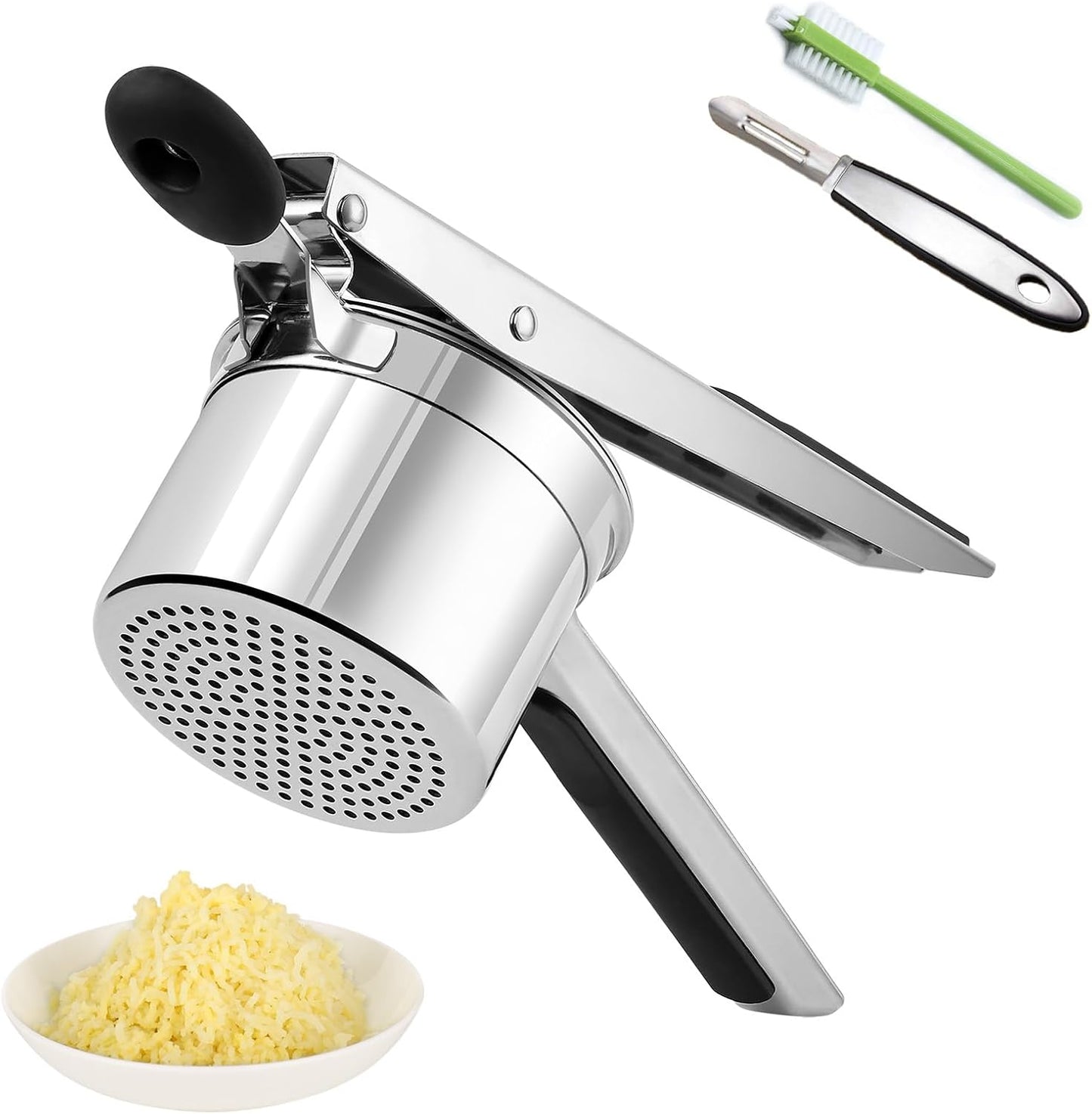 Potato Ricer Stainless Steel, Large Potato Masher 15oz, Heavy Duty Ricer Kitchen Tool for Perfect Mashed Potatoes, Potato Press and Mash Kitchen Gadget, Spaetzle Maker for Noodle - Culinary Roots