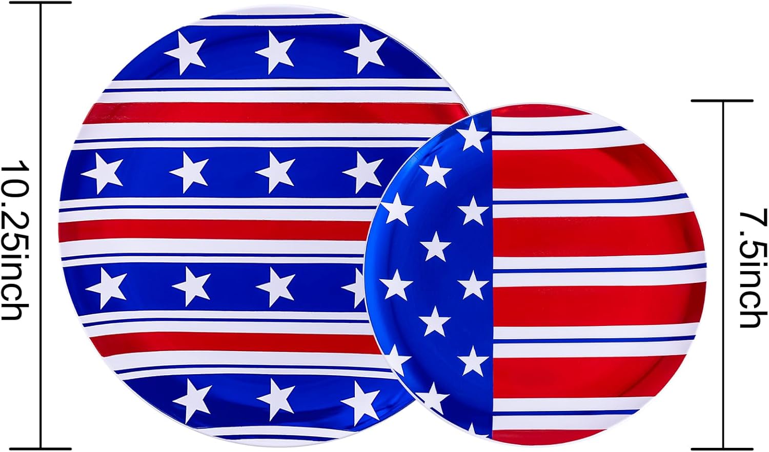 FLOWERCAT 60PCS 4th of July Plates & Red White Blue Plates for Independence Day, Memorial Day - American Flag Plastic Plates Include 30PCS 10.25inch Dinner Plates and 30PCS 7.5inch Dessert Plates - Culinary Roots