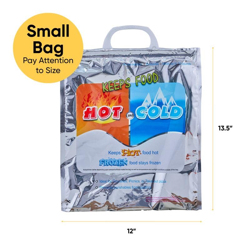 Hot and Cold Insulated Bags for Food Delivery (10 Count)