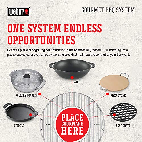 Gourmet BBQ System Pizza Stone with Carry Rack