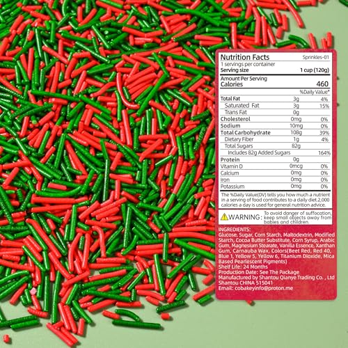 Christmas Sprinkles for Cake Decorating (4.23 Ounce)