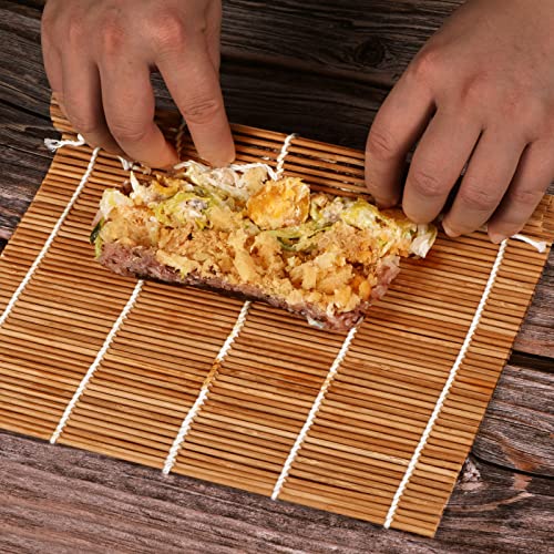 9.5"x9.5"Bamboo Sushi Rolling Mat (2 Count)