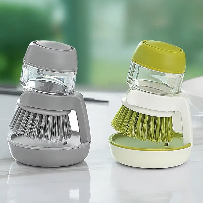 Soap Dispenser Palm Dish Brush with Storage Bracket (2 Count)