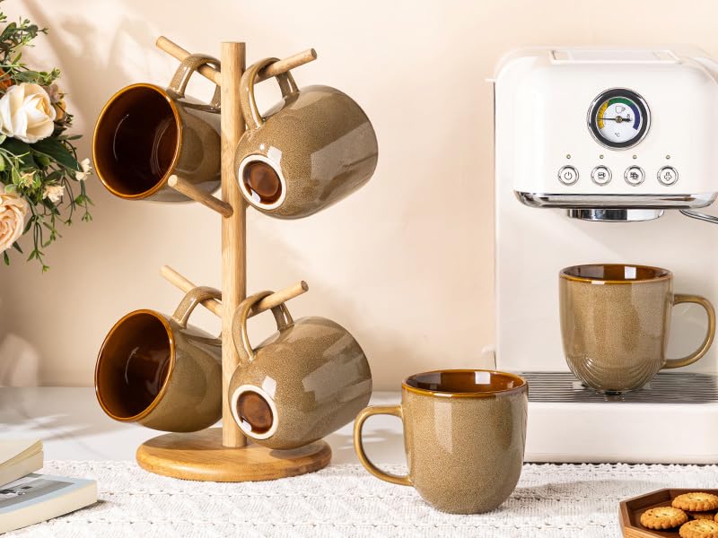 Ceramic Coffee Mugs Set of 6 (6 Count)