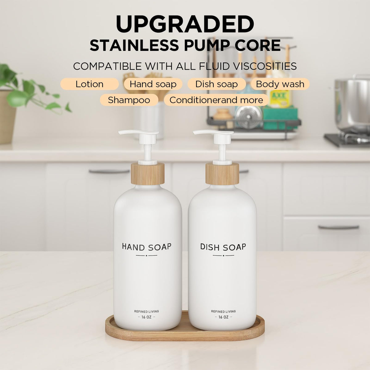 Hand and Dish Soap Dispenser Set (2 Count)