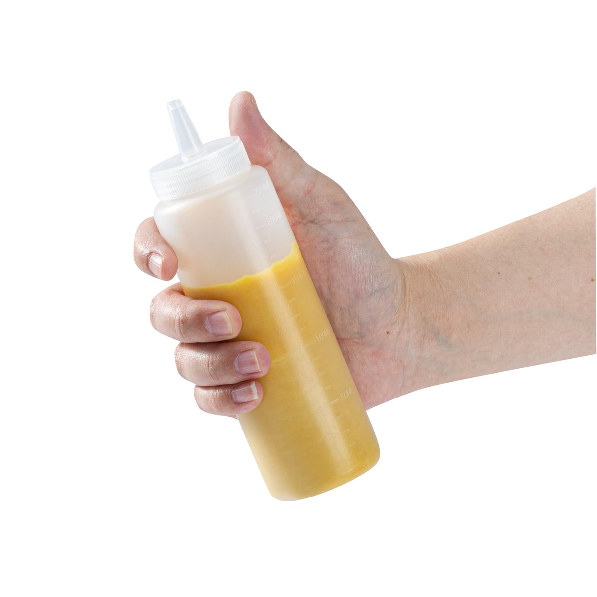 8 oz Plastic Squeeze Bottle 6 Wide Mouth Condiment Bottles with Precision Tip Reusable Freezer (6 Count)
