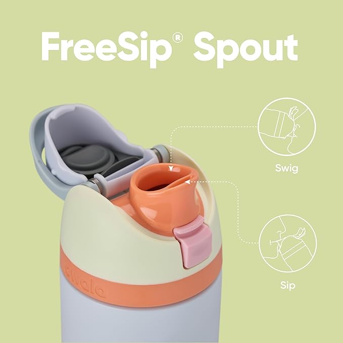 Owala FreeSip Insulated Stainless Steel Water Bottle with Straw for Sports, Travel, and School BPA-Free Sports Water Bottle, 24 oz, Beach House