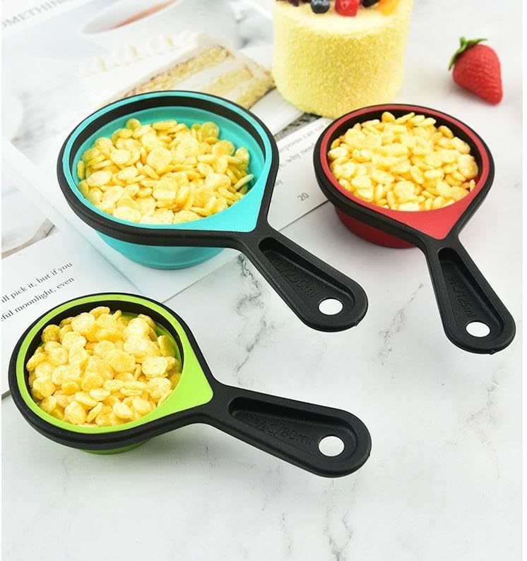 8 Piece Collapsible Silicone Measuring Cups and Spoons Set (8 Count)