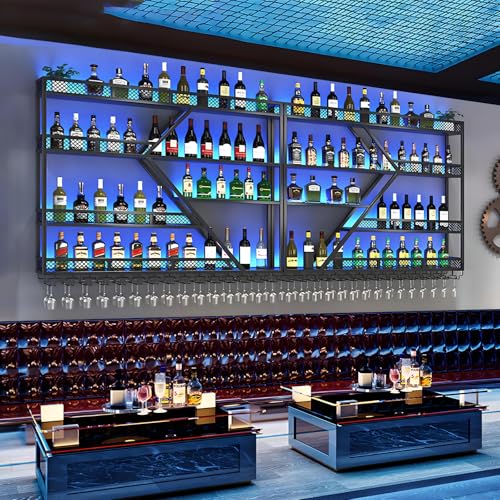 63in Large Wall Mounted Wine Rack