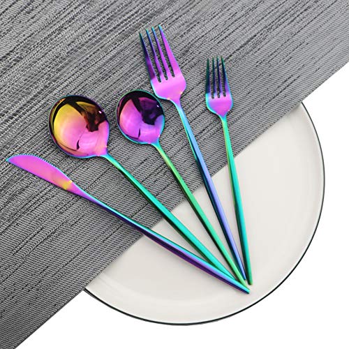 Shiny Rainbow Silverware Set (6 Count)
