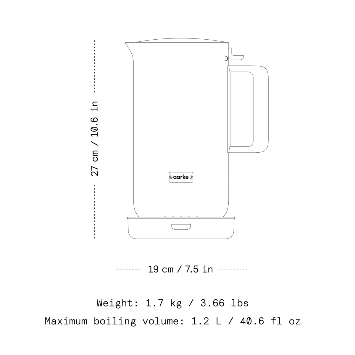 Kettle Electric Stainless Steel Tea Kettle 1.2L