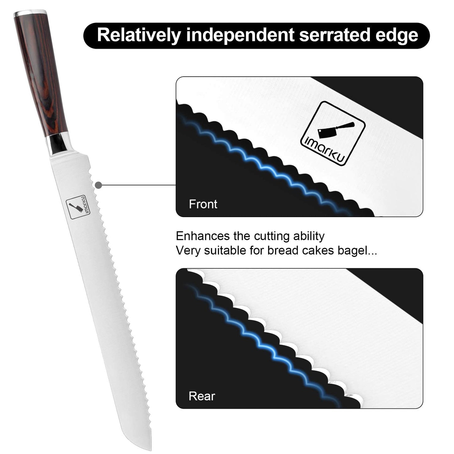 Bread Knife 10 In German Professional Homemade Bread Slicing Knife