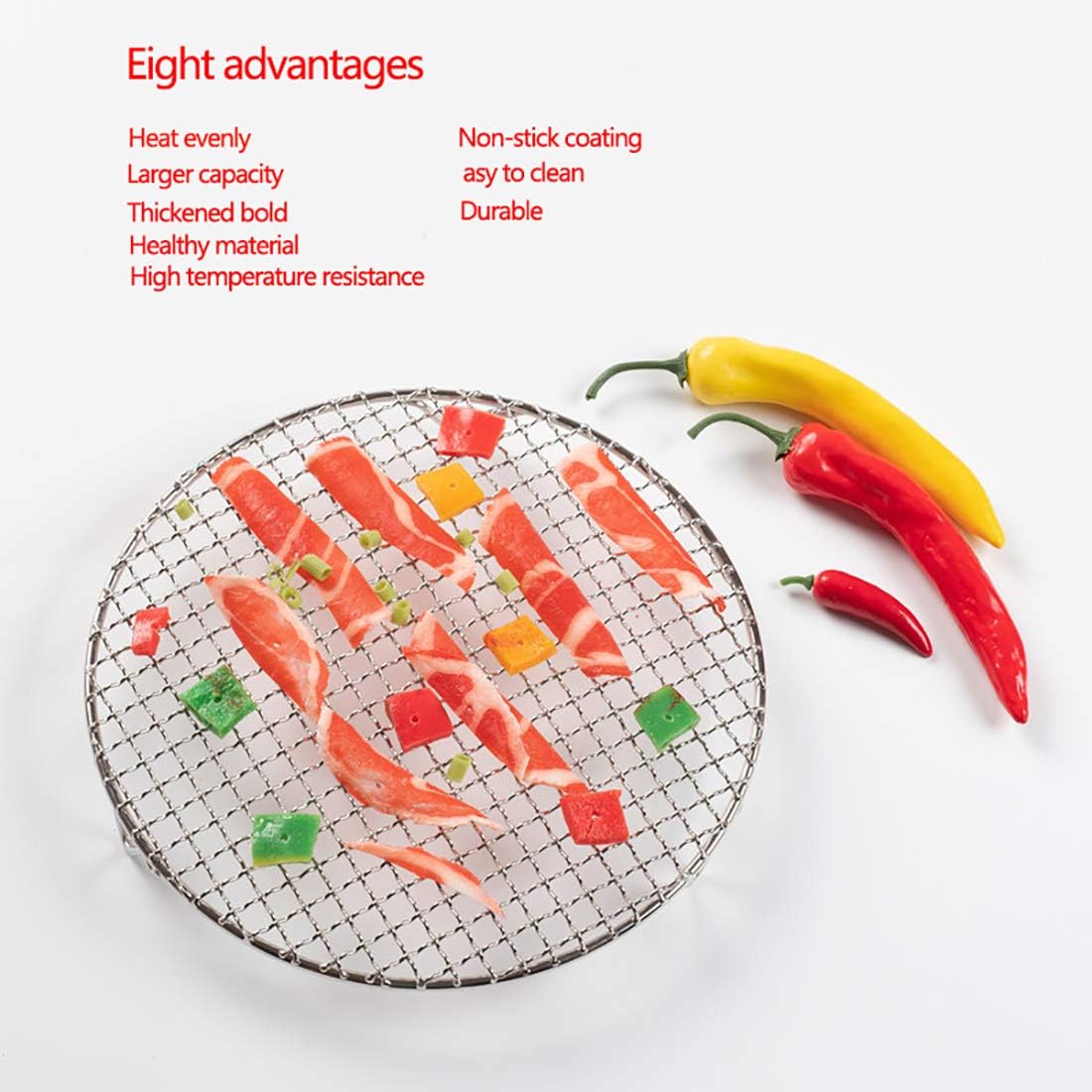 Versatile Round 304 Stainless Steel Cooling Rack Baking,Heat Resistant Rust Proof Sturdy Durable Dia 10.4" - Culinary Roots