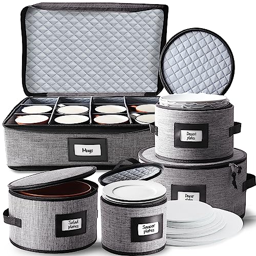 Fine China Storage Containers Hard Shell 5 Piece Set