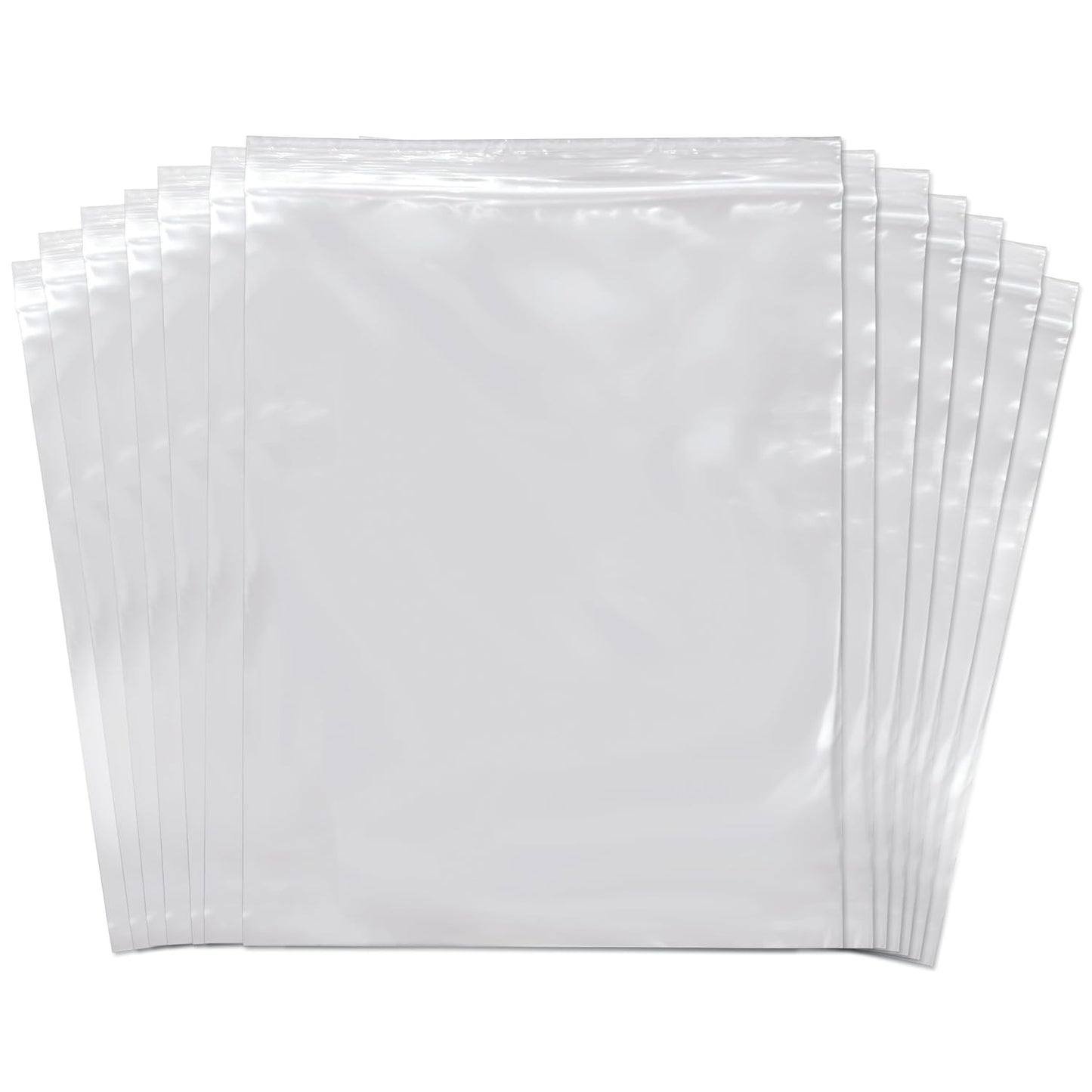 SNL Quality Zipper Lock Reclosable Clear Disposable Plastic Bags, Strong | 8" X 10" - 2 MIL - 100 Bags