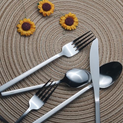 Cube 60 Piece Forged Stainless Steel Flatware Set Cutlery Set (12 Count)