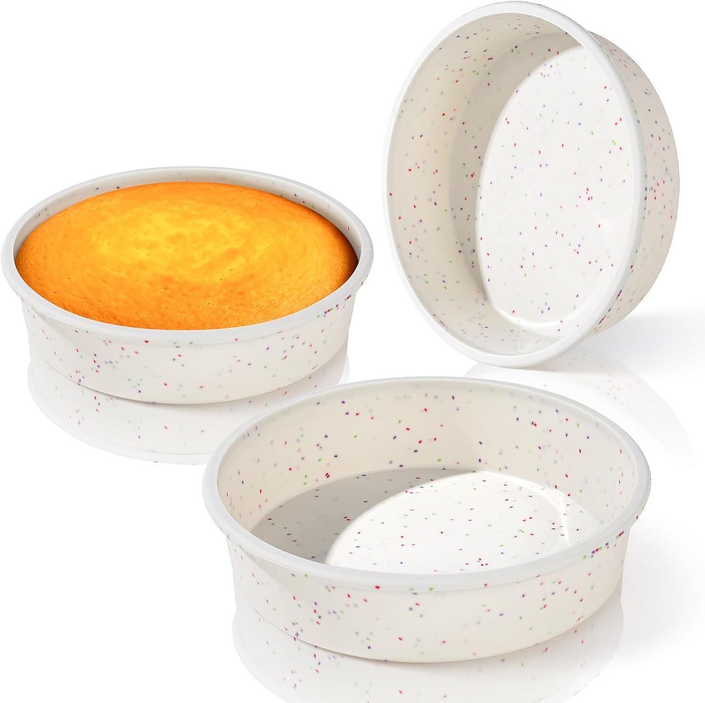 Vinino 6 Inch Silicone Round Cake Pan with Metal Reinforced Frame Set of 3, Nonstick Silicone Springform Pan for Baking Suitable for Making Layers, Cheese & Chocolate Cakes - Culinary Roots