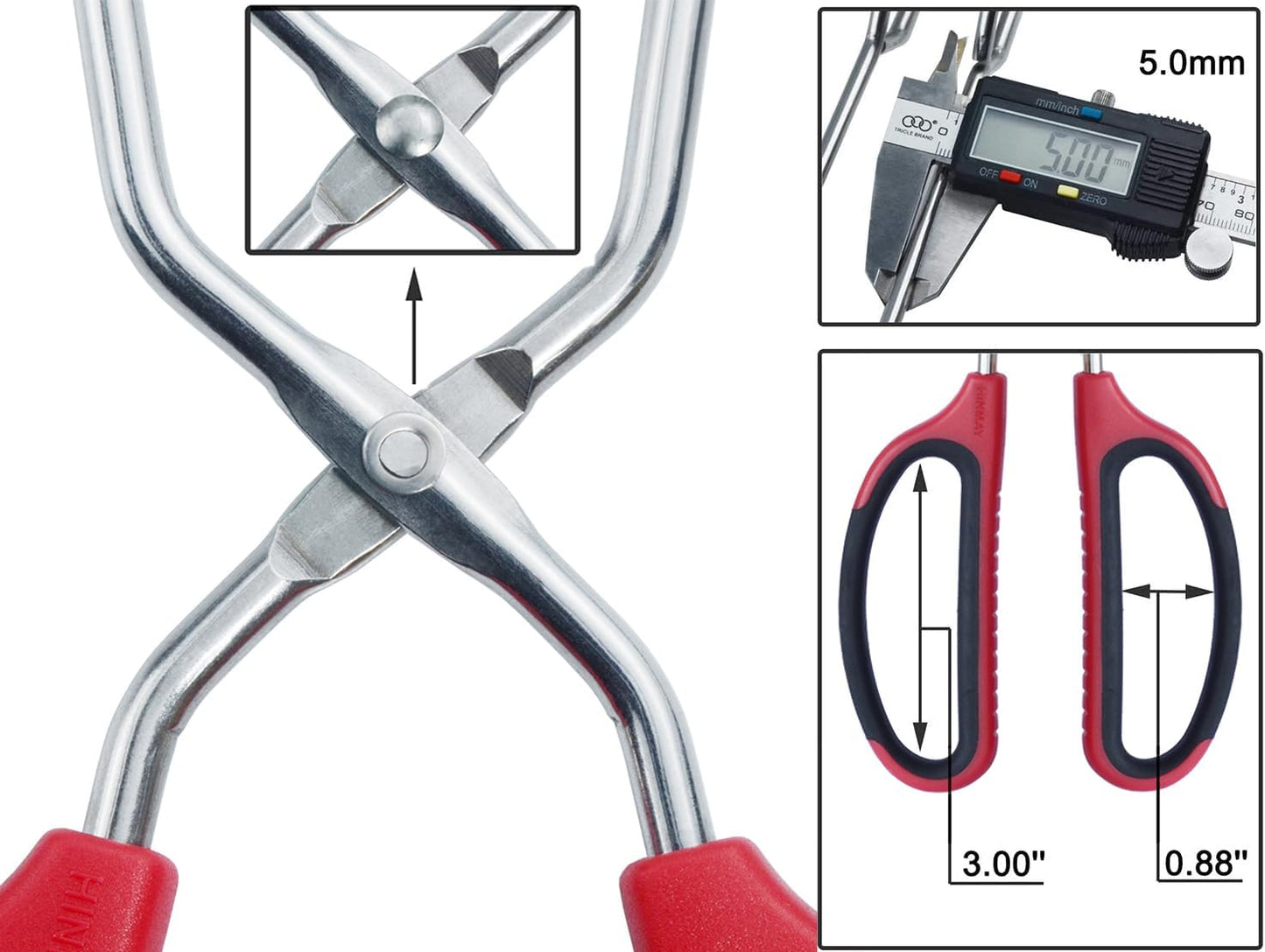 Extra Long Scissor Tongs 15-Inch Stainless Steel Barbecue Grilling Tongs - Culinary Roots