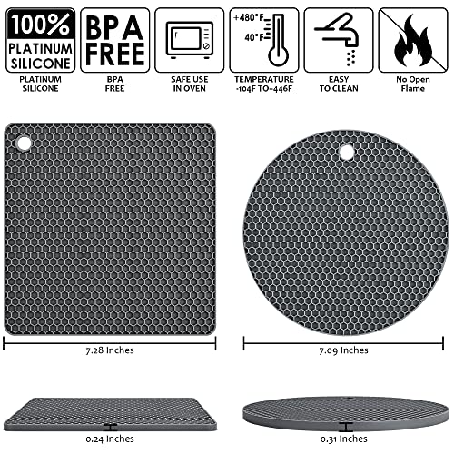 Silicone Trivets for Hot Dishes (4 Count)