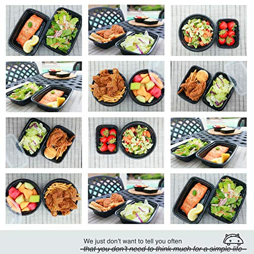 Small Meal Prep Containers Single Lids (25 Count)