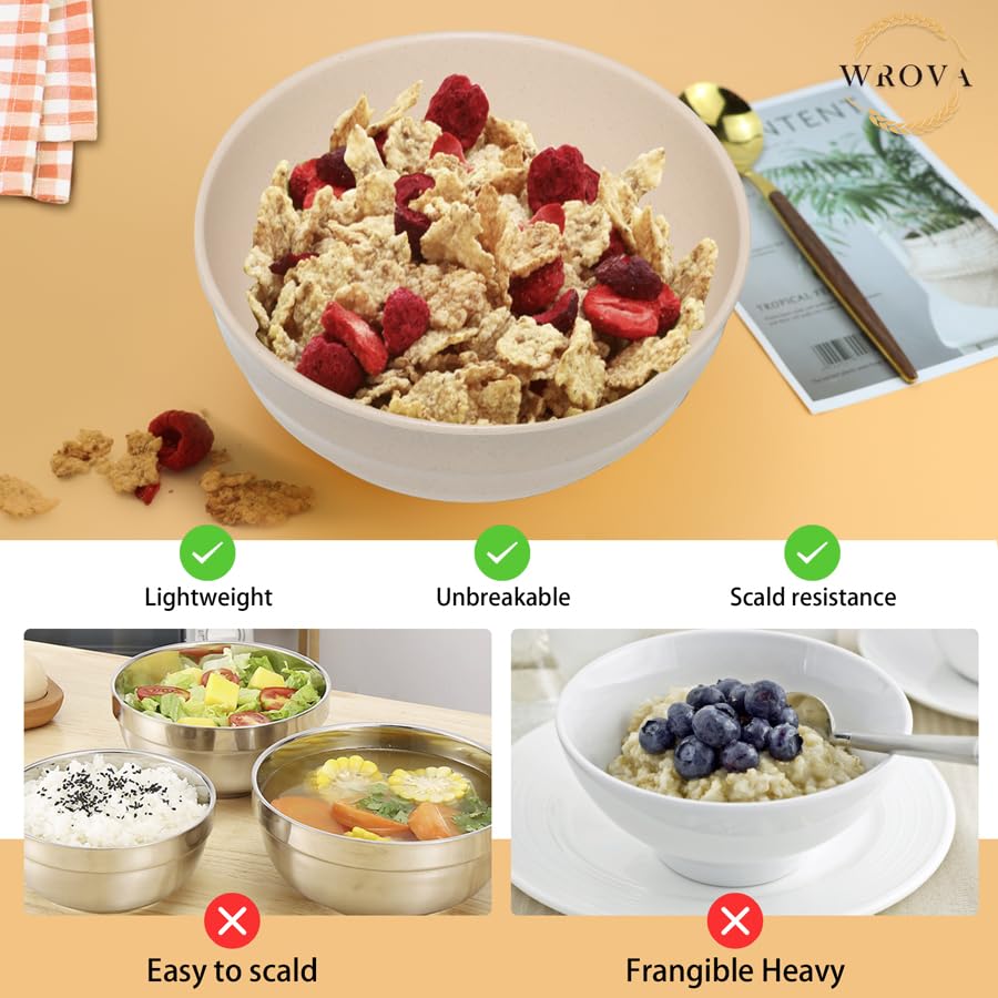 Wheat Straw Bowls Set 60 OZ