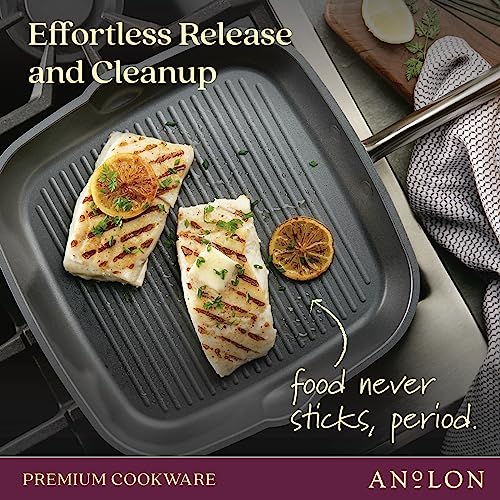 Accolade Forged Hard Anodized Nonstick Square Grill Pan